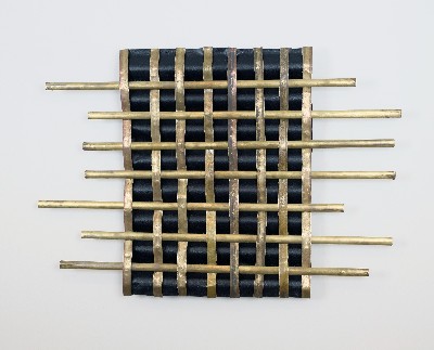 Brass Weave Metal Wall Art 